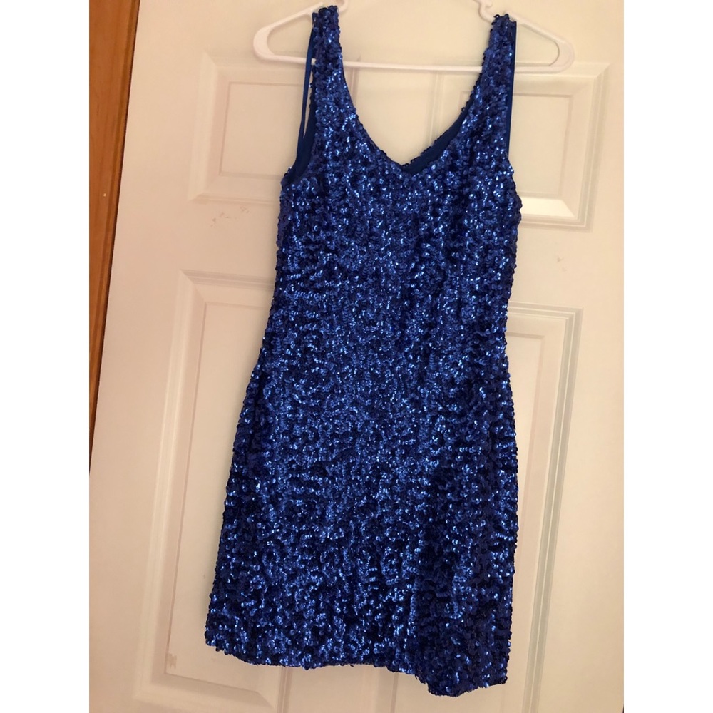 💙Blue sequin mini bodycon dress 💙